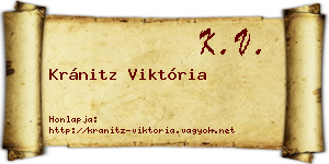 Kránitz Viktória névjegykártya